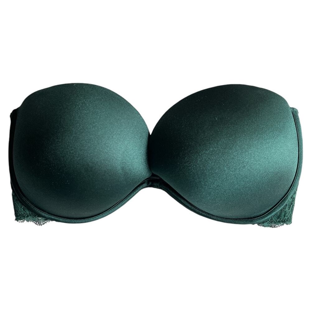 Victoria's Secret Strapless Green Light Lined Bra, 32DD